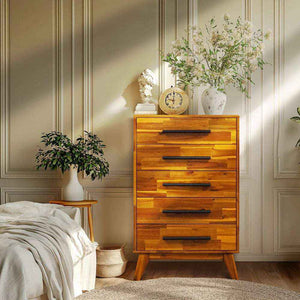 Linea Solid Wood Dresser - close-up