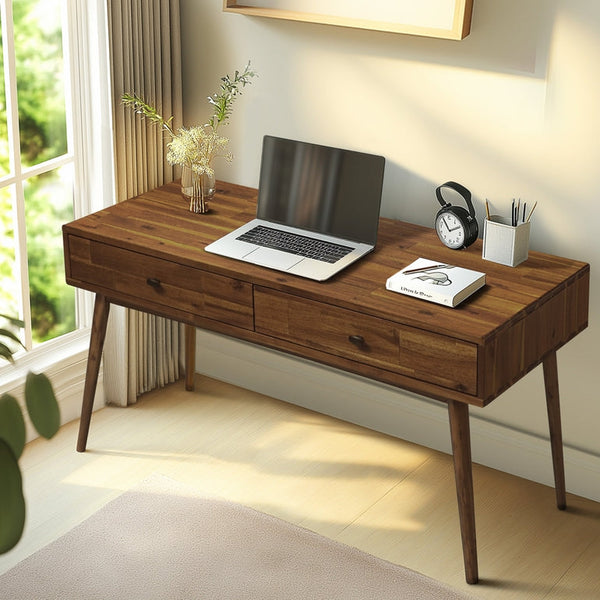 Acacia Lagom 48' Solid Wood Work Desk with Drawers for Functional Home Office - view 16