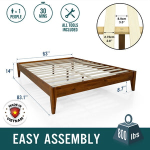 Mervyn Solid Wood Bed Frame - lifestyle photo
