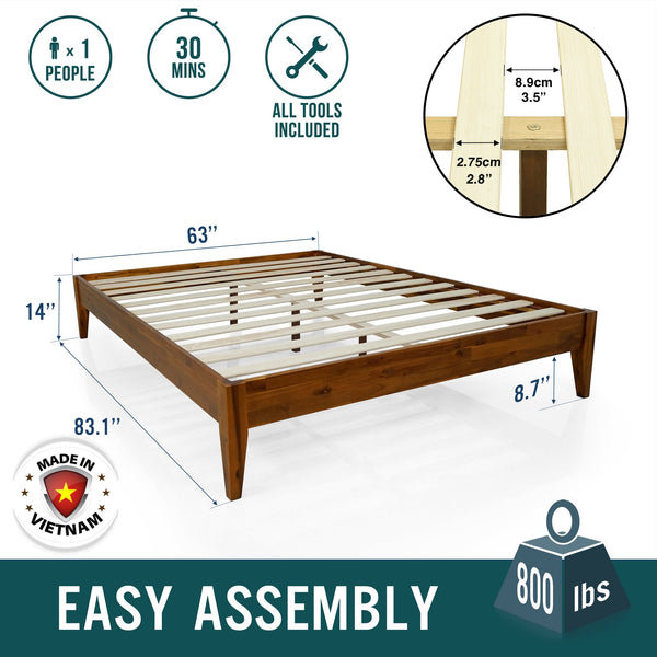 Mervyn Solid Wood Bed Frame - lifestyle photo