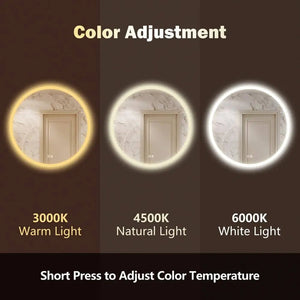 Round Backlit LED BATHROOMS Vanity  Mirrors With Dimmable Lights