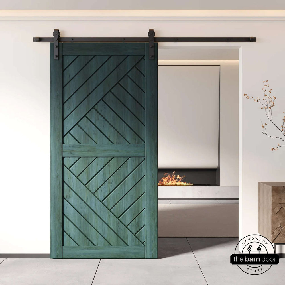 Pine Wood Patterned DIY Barn Door | 80'-84' x 26'-50'