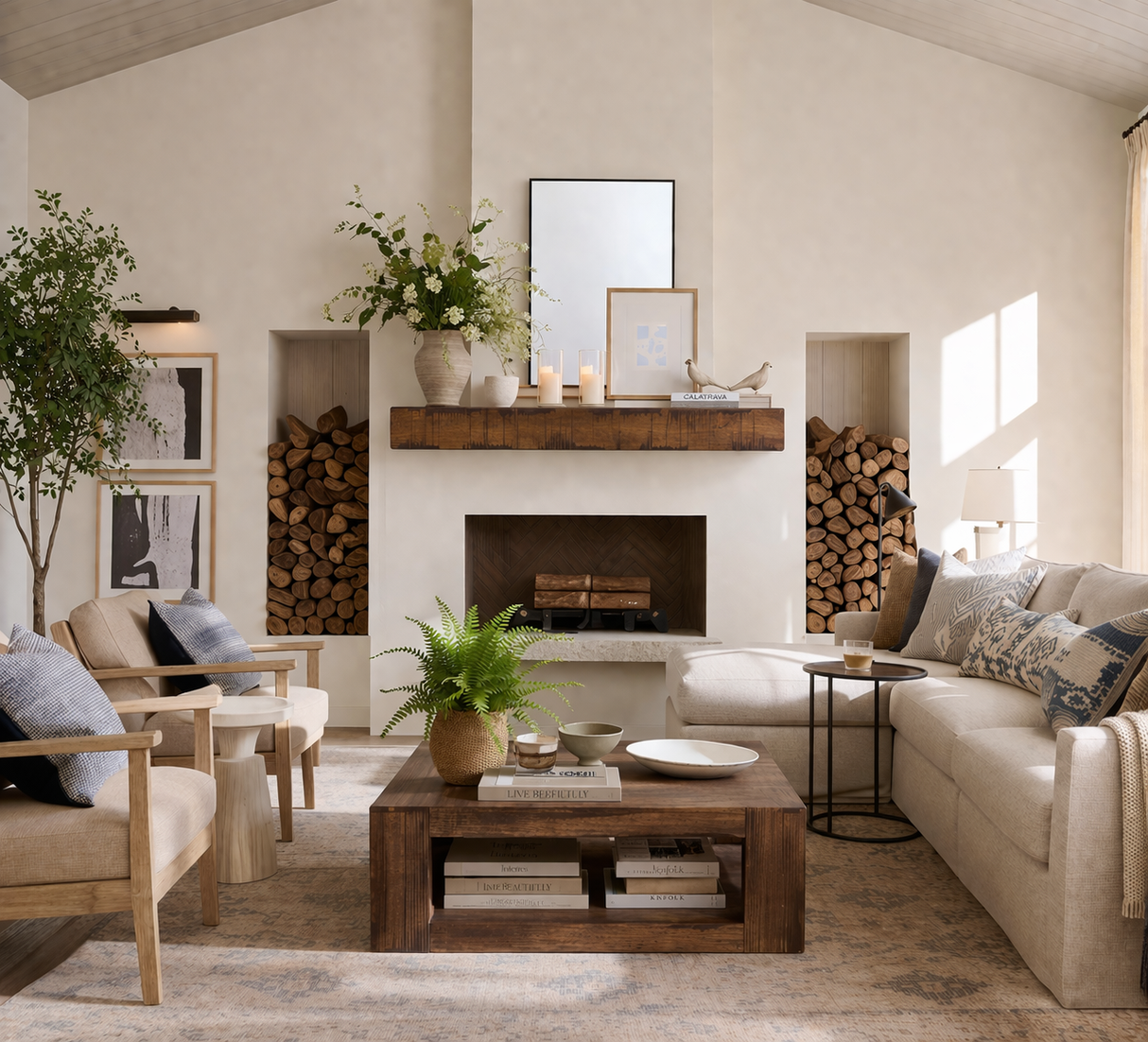 Rustic Fireplace Mantel