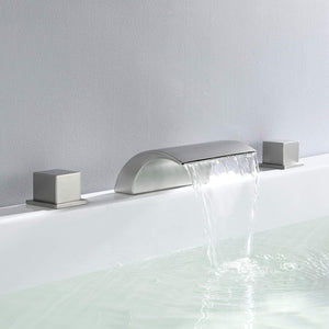 Brushed Gold or Matte Black Or Brushed Nickel Waterfall Bathroom Sink Faucet - alternate view