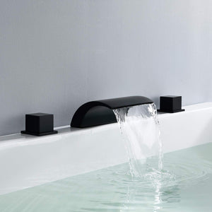Brushed Gold or Matte Black Or Brushed Nickel Waterfall Bathroom Sink Faucet - dimensions