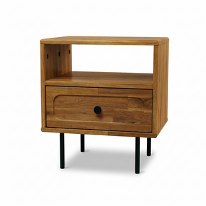 Savana Solid Wood Single-Drawer Nightstand