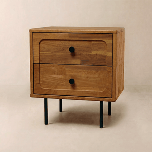 Savana Solid Wood 2-Drawer Nightstand