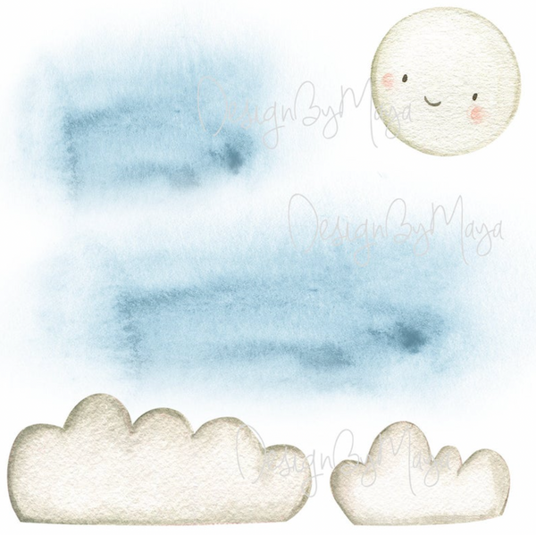 Arctic Polar Bear and Friends - Fabric Nursery Wall Art Decals