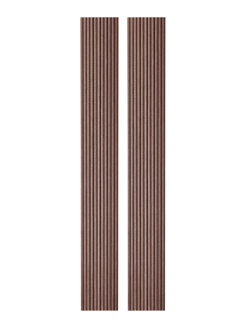 2-Pack Flexible Fluted Wall Panels - Smoked Oak