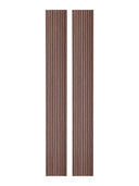 2-Pack Flexible Fluted Wall Panels - Smoked Oak