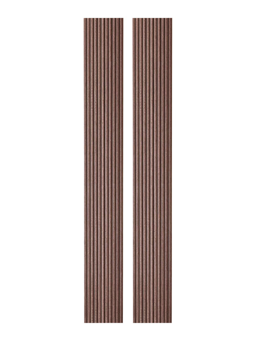 2-Pack Flexible Fluted Wall Panels - Smoked Oak