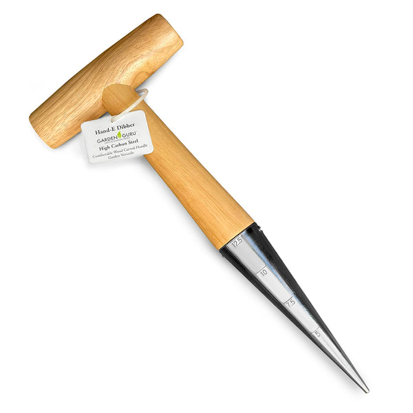 Steel Garden Dibber Planting Tool - side view