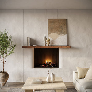 Textured Timber Fireplace Mantel
