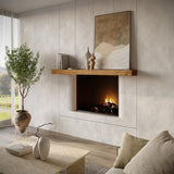 Modern Timber Fireplace Mantel