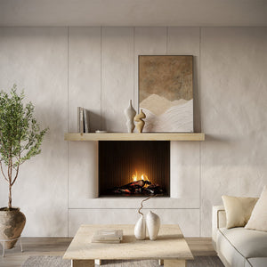 Textured Timber Fireplace Mantel