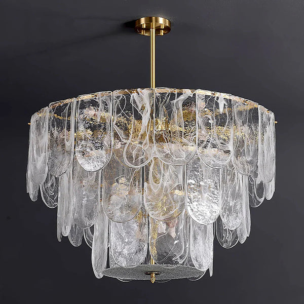 Timeless Metal & Glass Multi-Light Chandelier