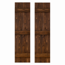 Traditional Board & Batten Exterior Wood Shutters - Cedar - Set of 2