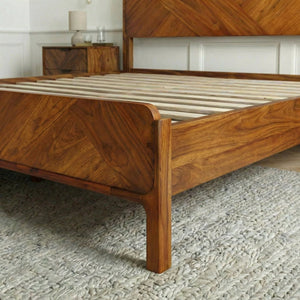 Bifrost Solid Wood Bed Frame With Headboard