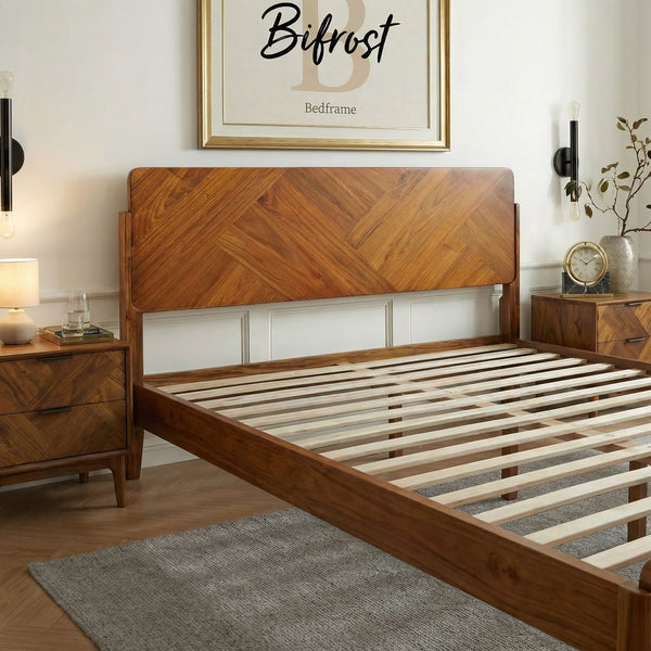 Bifrost Solid Wood Bed Frame With Headboard
