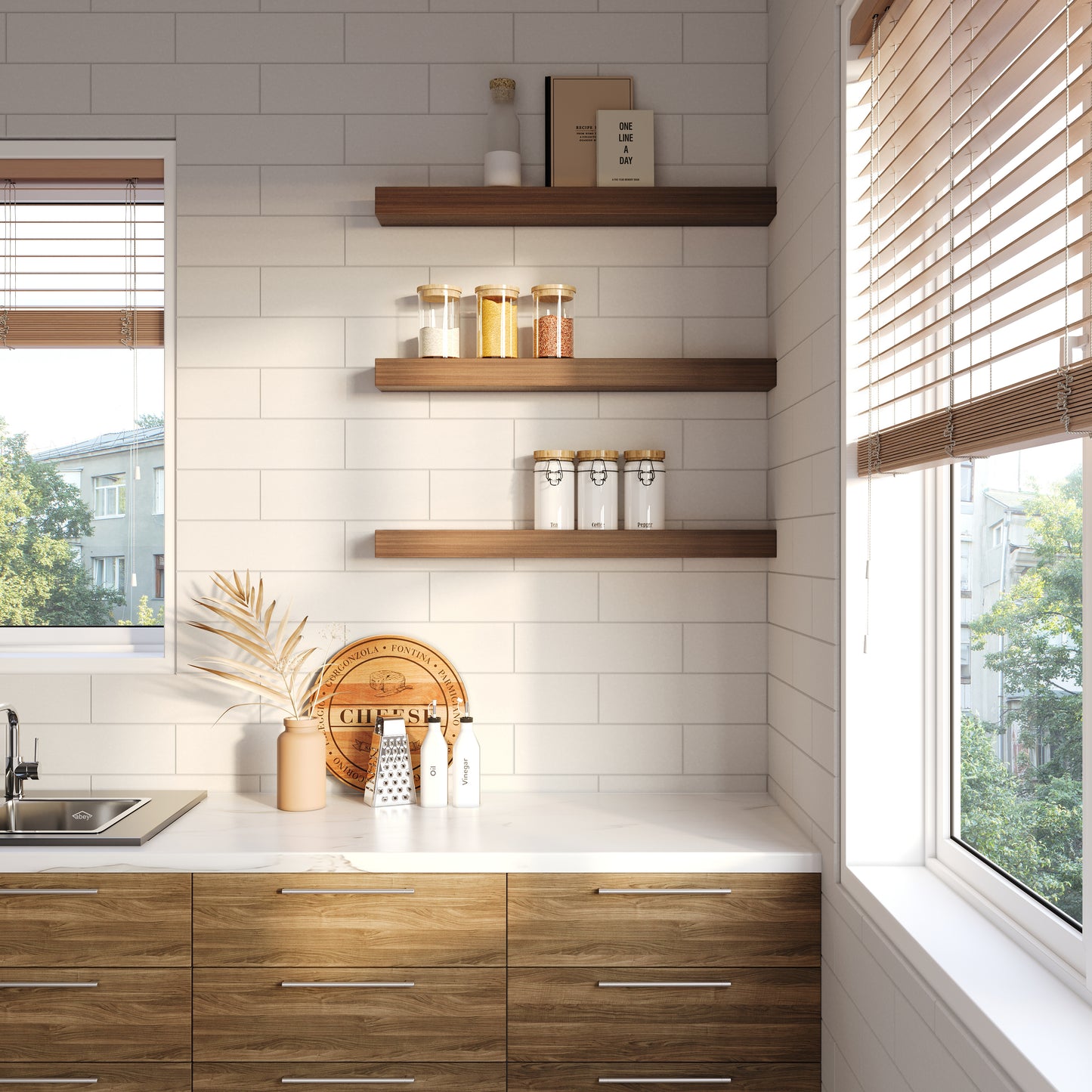 Kitchen Floating Shelves