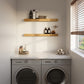 White Oak Kitchen Floating Shelves