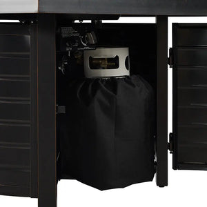 Yorke 40' Square Aluminum Convertible Gas Fire Pit Table - product view