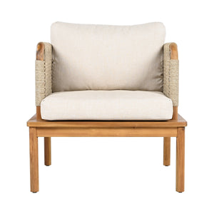 Outdoor 5-Piece Acacia Wood and Rope Patio Sofa Set - product view