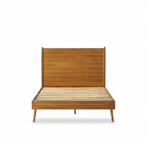 Okioki Mid-Century Wood Bed