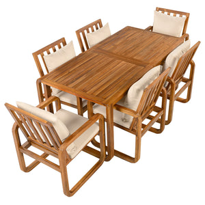 7 Pieces Patio Dining Set Outdoor Dining Table and Chairs - view 13