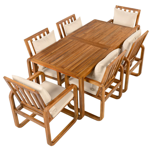 7 Pieces Patio Dining Set Outdoor Dining Table and Chairs - view 13