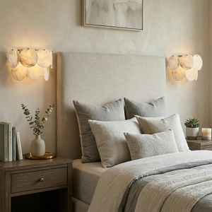 Alabaster Double Layer Round Wall Lamp