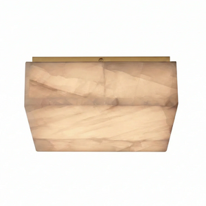 Alabaster Riviera Square Ceiling  Lamp