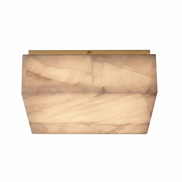Alabaster Riviera Square Ceiling  Lamp