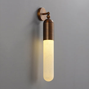 Alabaster Tube Wall Sconce