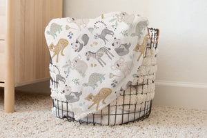 Baby Animals Ocean Life - Vintage Baby Blanket