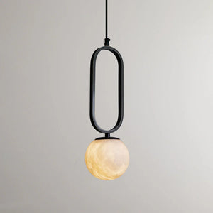 Ball Alabaster Oval Ring Pendant Lamp