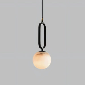 Ball Alabaster Oval Ring Pendant Lamp