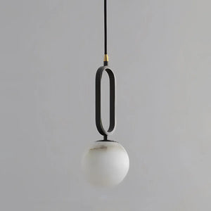 Ball Alabaster Oval Ring Pendant Lamp