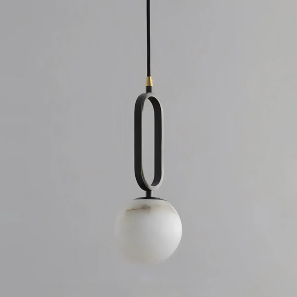 Ball Alabaster Oval Ring Pendant Lamp