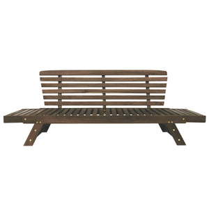 TOPMAX Outdoor Adjustable Patio Wooden Daybed Sofa Chaise Lounge - view 19