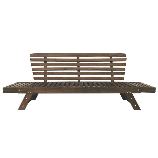 TOPMAX Outdoor Adjustable Patio Wooden Daybed Sofa Chaise Lounge - view 19