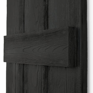 Faux Wood Board and Batten Exterior Shutters - Polyurethane - Set of 2