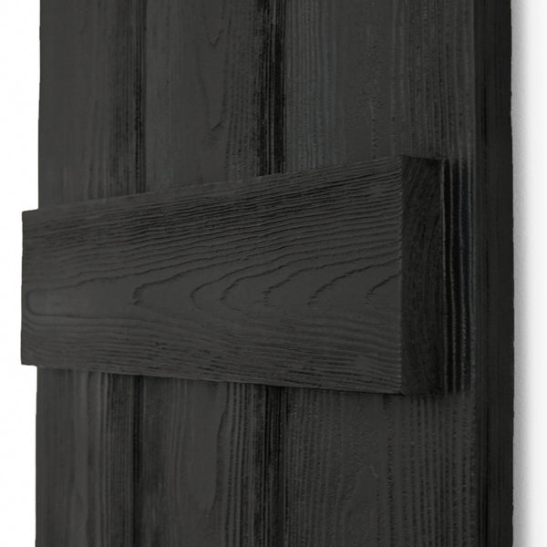 Faux Wood Board and Batten Exterior Shutters - Polyurethane - Set of 2