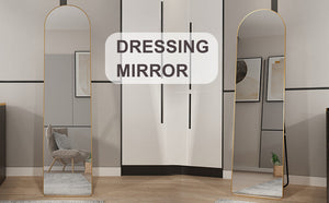 The 4th Generation Floor Mounted Full Length Mirror with Gold Frame - product view