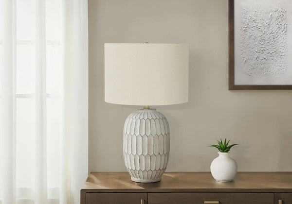 Table Lamp, Lighting, Transitional - Cream - front view