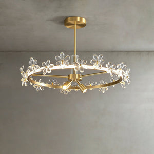 Circular Crystal Plum Blossom Ceiling Light