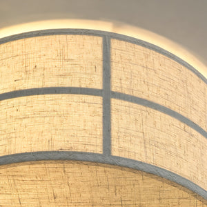 Crosshatch Linen Fabric Ceiling Light