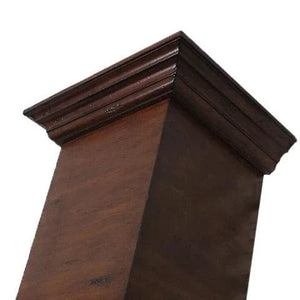 ZLINE 30' Wooden Wall Mount Range Hood in Walnut and Hamilton - Includes Motor 329WH-30 - front view