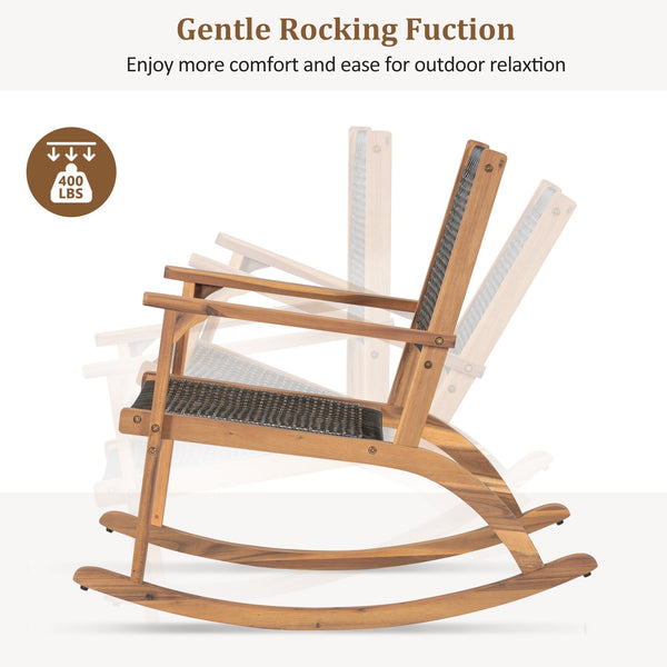 Go 2 Pieces Patio Rocking Chair Set - lifestyle photo