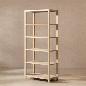 Ellis 71' Reclaimed Wood 5-Shelf Open Frame Bookcase - front view